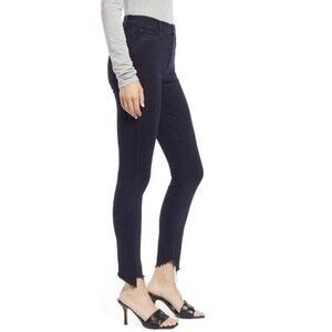 Mother Womens Stunner Zip Two Step Fray Blue Cotton Denim Skinny Jeans Sz 29 USA